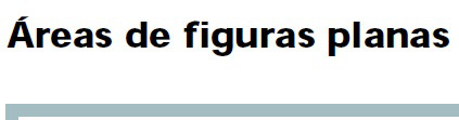 areas figuras planas