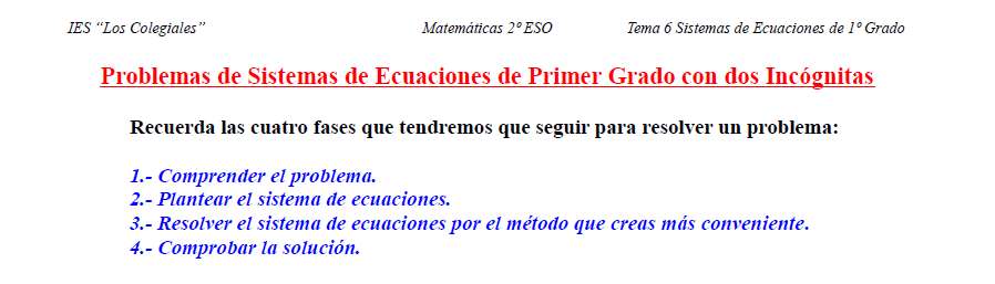 SISTEMAS DE ECUACIONES